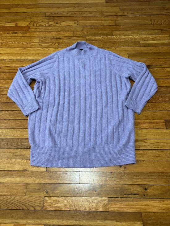 torrid Sweaters - Torrid Womens Sweater Plus Sz 1X Lavender Purple Oversized Relaxed Ribbed Knit